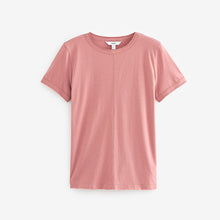 Load image into Gallery viewer, Blush Pink Sparkle Stitch Raw Edge Crew Neck Short Sleeve T-Shirt