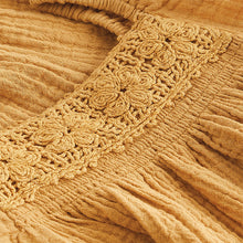 Load image into Gallery viewer, Ochre Yellow Crochet Trim Co-ord Set