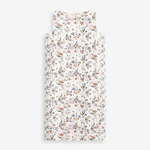 Load image into Gallery viewer, Ecru Cream Floral Print Sleeveless Linen Blend Mini Shift Dress
