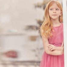 Load image into Gallery viewer, Pink Mesh Tie Back Party Dress (3-12yrs)