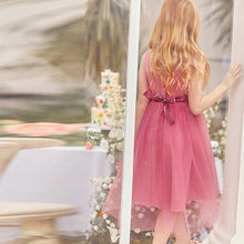 Load image into Gallery viewer, Pink Mesh Tie Back Party Dress (3-12yrs)