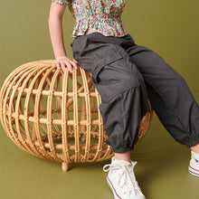 Load image into Gallery viewer, Charcoal Parachute Cargo Cuffed Trousers (3-12yrs)