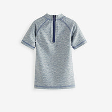 Load image into Gallery viewer, Grey/Navy Blue Boat 2-Piece Rash Vest And Shorts Set (3mths-5yrs)