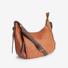 Load image into Gallery viewer, Tan Brown Casual Half Moon Cross-Body Bag