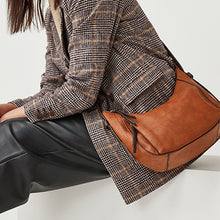 Load image into Gallery viewer, Tan Brown Casual Half Moon Cross-Body Bag
