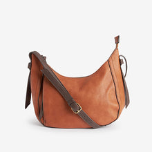 Load image into Gallery viewer, Tan Brown Casual Half Moon Cross-Body Bag