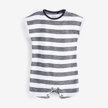 Load image into Gallery viewer, Navy Blue Star Print Baby Rompers 4 Pack (0mth-2yrs)