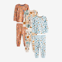 Load image into Gallery viewer, Blue/Rush Safari Animals Snuggle Pyjamas 3 Pack (9mths-6yrs)
