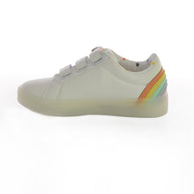 Load image into Gallery viewer, White Rainbow Light-Up Trainers (Older Girls)