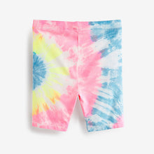 Load image into Gallery viewer, Pink/Blue/Yellow Tie Dye Cycle Shorts (3-12yrs)