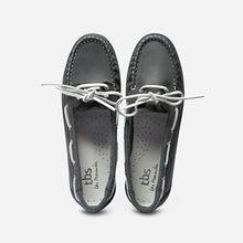 Load image into Gallery viewer, Moccasins Boat Women Marine Leather
