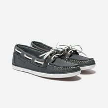 Load image into Gallery viewer, Moccasins Boat Women Marine Leather