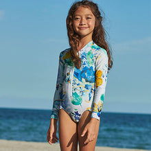 Load image into Gallery viewer, Ecru White Long Sleeved Swimsuit (3-12yrs)