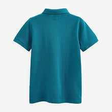 Load image into Gallery viewer, Teal Blue Short Sleeve Polo Shirt (3-12yrs)