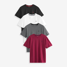 Load image into Gallery viewer, Burgundy Red/White/Grey /Black T-Shirts 4 Pack