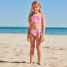 Load image into Gallery viewer, Bright Pink Floral Bikini (3-12yrs)