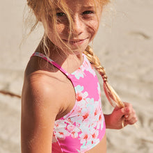 Load image into Gallery viewer, Bright Pink Floral Bikini (3-12yrs)