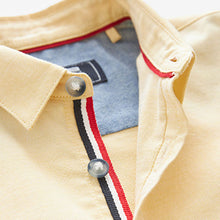 Load image into Gallery viewer, Yellow Short Sleeve Trimmed Oxford Shirt (3mths-6yrs)