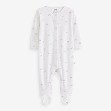 Load image into Gallery viewer, Monochrome Monochrome Bear Baby Sleepsuits 3 Pack (0-2yrs)