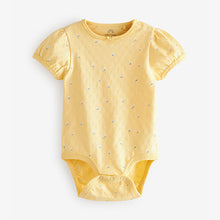 Load image into Gallery viewer, Yellow/Blue Baby Short Sleeve Bodysuits 4 Pack (0mth-2yrs)