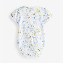 Load image into Gallery viewer, Yellow/Blue Baby Short Sleeve Bodysuits 4 Pack (0mth-2yrs)
