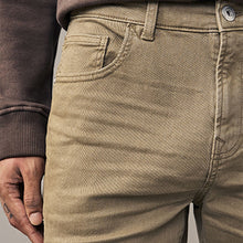 Load image into Gallery viewer, Tan Brown Slim Fit Coloured Stretch Jeans
