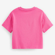 Load image into Gallery viewer, Pink/Red Heart Short Sleeve Sequin T-Shirt (3-12yrs)