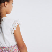 Load image into Gallery viewer, Pink/White Floral Skirt Dress (3-12yrs)