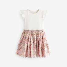 Load image into Gallery viewer, Pink/White Floral Skirt Dress (3-12yrs)
