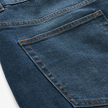 Load image into Gallery viewer, Mid Blue Straight Fit Stretch Denim Shorts