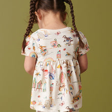 Load image into Gallery viewer, Cream Bunny Holiday Cotton T-Shirt (3mths-6yrs)