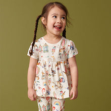 Load image into Gallery viewer, Cream Bunny Holiday Cotton T-Shirt (3mths-6yrs)