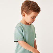 Load image into Gallery viewer, Mineral Green Plain Sweat T-Shirt And Shorts Set (3mths-6yrs)
