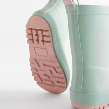 Load image into Gallery viewer, Sage Green Rubber Wellies (Younger Girls)