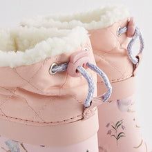 Load image into Gallery viewer, Pink Fairy Thermal Thinsulate™ Lined Cuff Wellies (Younger Girls)