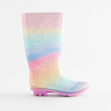 Load image into Gallery viewer, Rainbow Glitter Wellies (Older Girls)