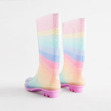 Load image into Gallery viewer, Rainbow Glitter Wellies (Older Girls)