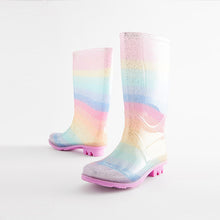 Load image into Gallery viewer, Rainbow Glitter Wellies (Older Girls)
