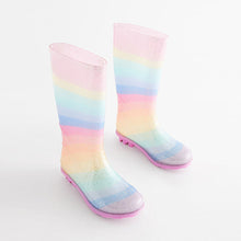 Load image into Gallery viewer, Rainbow Glitter Wellies (Older Girls)