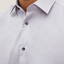 Load image into Gallery viewer, Lilac Purple Regular Fit Easy Care Textured Shirt