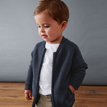 Load image into Gallery viewer, Navy Zip Through Cardigan