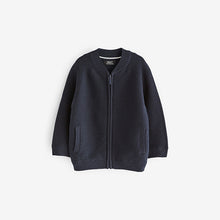 Load image into Gallery viewer, Navy Zip Through Cardigan