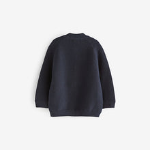 Load image into Gallery viewer, Navy Zip Through Cardigan