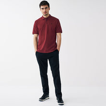 Load image into Gallery viewer, Red Burgundy Regular Fit Pique Polo Shirt