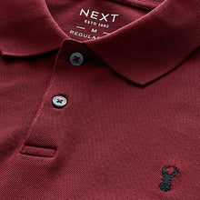 Load image into Gallery viewer, Red Burgundy Regular Fit Pique Polo Shirt