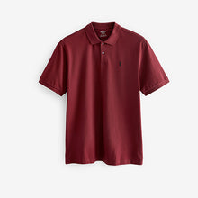 Load image into Gallery viewer, Red Burgundy Regular Fit Pique Polo Shirt