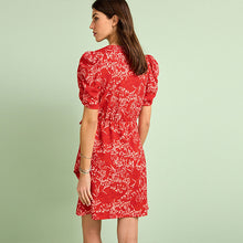 Load image into Gallery viewer, Red Spring Floral Short Sleeve V-Neck Wrap Mini Dress