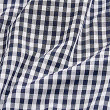 Load image into Gallery viewer, Blue/Black Gingham Regular Fit Trimmed Shirts 2 Pack
