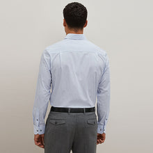 Load image into Gallery viewer, Blue/Blue Stripe Regular Fit Trimmed Shirts 2 Pack