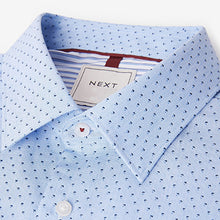 Load image into Gallery viewer, Blue Print/Blue Stripe Regular Fit Trimmed Shirts 2 Pack